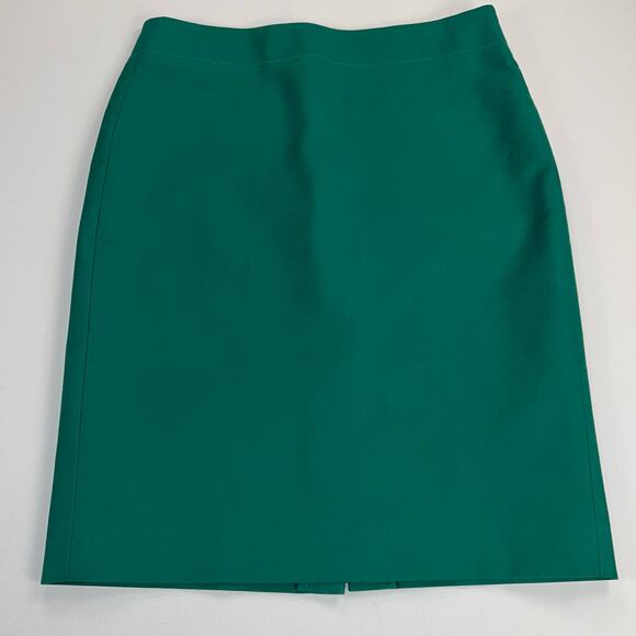 J. Crew Kelly Green No. 2 Pencil Skirt Fitted Professional Size 2 - Picture 2 of 11